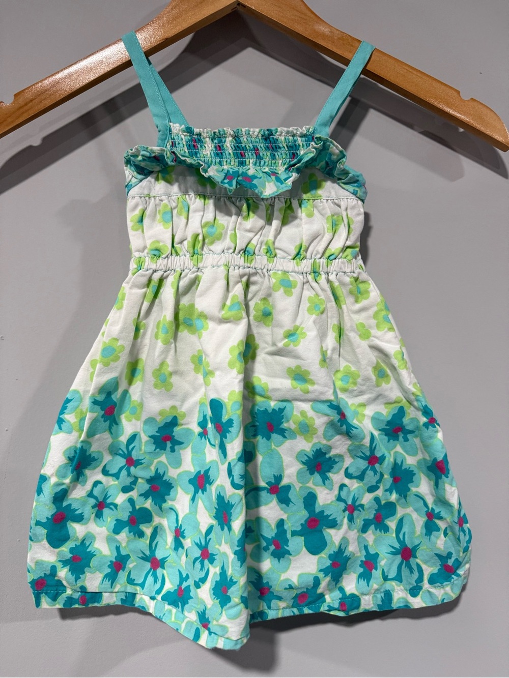 Penelope Mack Green and Blue Flower Dress